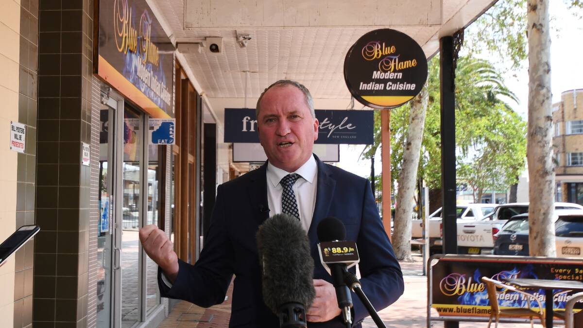 CALLING UP: New England MP Barnaby Joyce has reportedly launched a robo-call campaign lobbying against a bill seeking to decriminalise abortion. Photo: Gareth Gardner 101018GGD04
