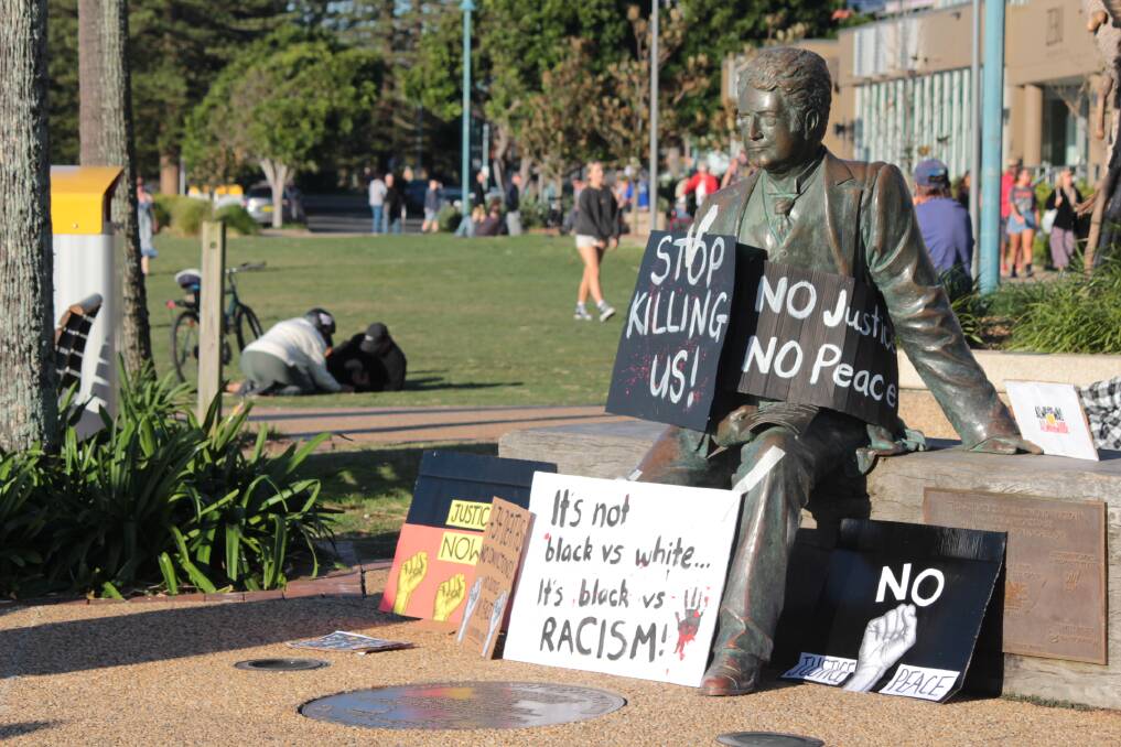 The Sir Edmund Barton statue - a monument of the Australia's first prime minister, positioned on a traditional Birpai burial site on Port Macquarie's Town Green - has been labelled an offensive tribute to the founding father of the White Australia Policy.