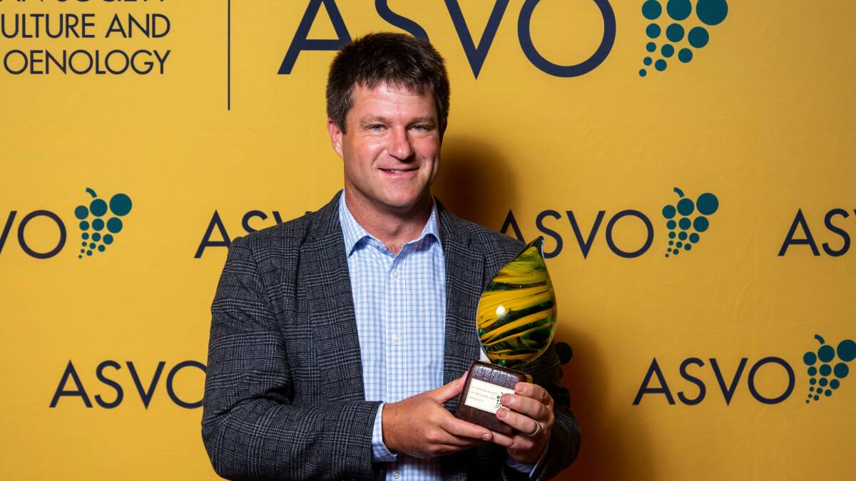 ASVO Viticulturist of the year Colin Bell, from AHA Viticulture. Photo: John Krüger