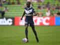Melbourne Victory's Jason Geria was sent off in the 51st minute against Brisbane. (Morgan Hancock/AAP PHOTOS)