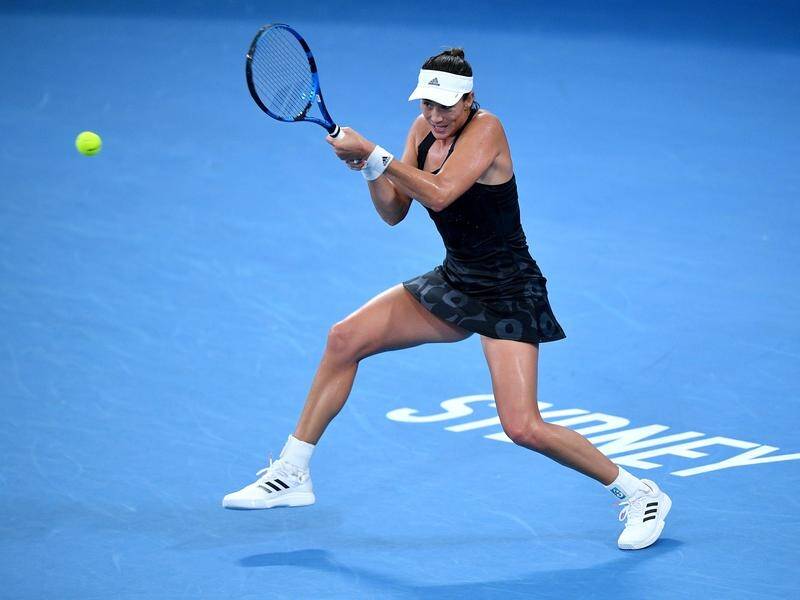 Spain's Garbine Muguruza has won her way into the last eight of the Sydney Tennis Classic.
