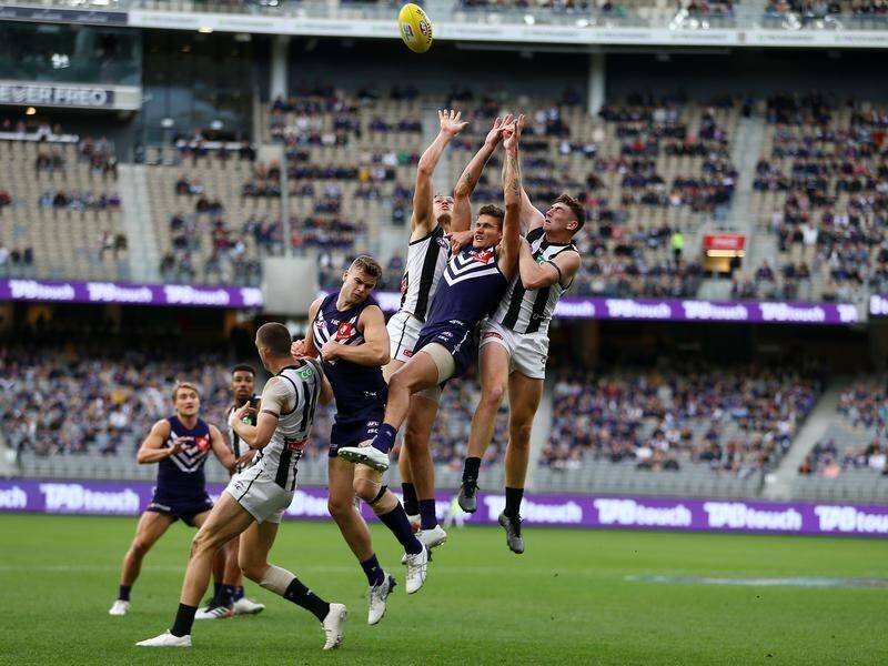 Fremantle have upset Collingwood in a 12-point win at Optus Stadium to end round nine of the AFL.