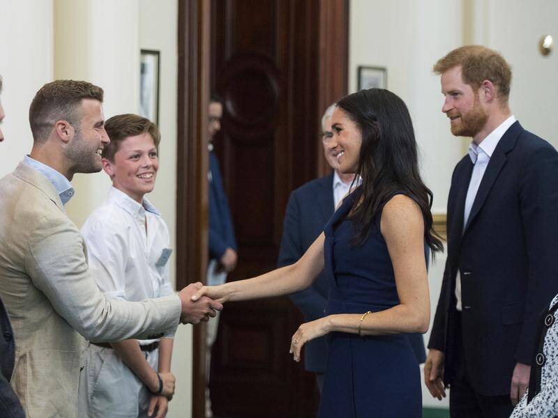 Meghan and Harry have met mental health advocate Hunter Johnson at Melbourne's Government House.