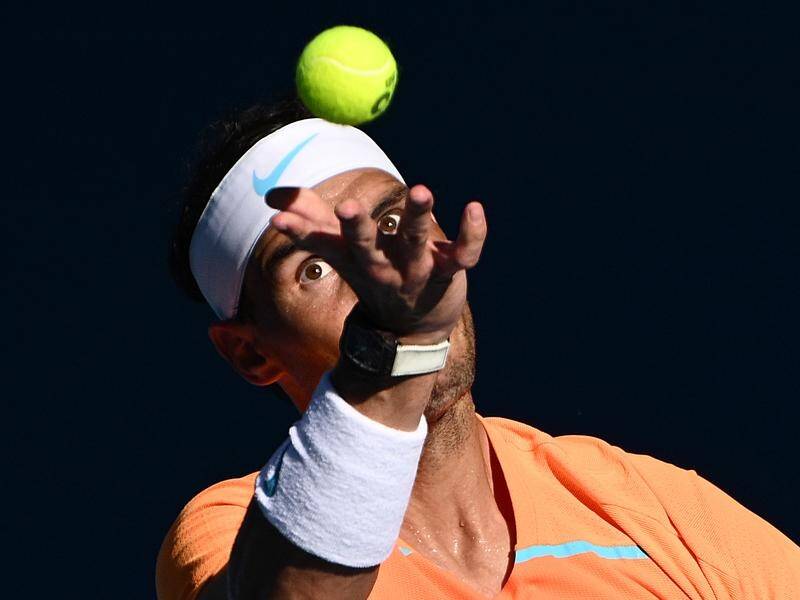 Rafael Nadal has ground out a four-set win over young Briton Jack Draper at the Australian Open. (Joel Carrett/AAP PHOTOS)
