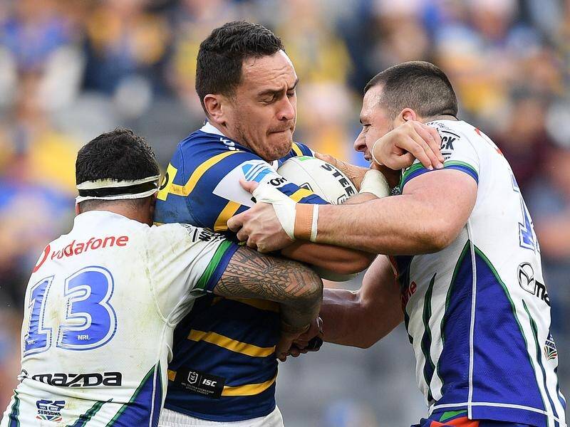 Brad Takairangi (centre) is one of five players the Eels have locked away for 2020.
