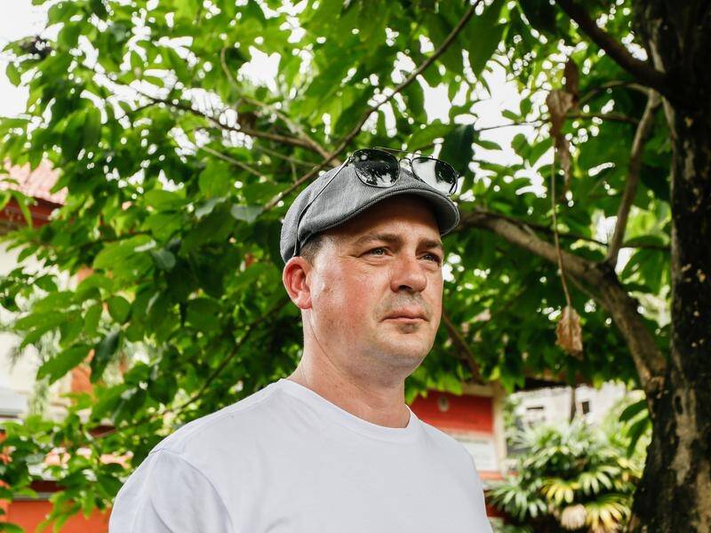 Australian David Ure survived the Bali bombings and attended a 20-year memorial in Denpasar. (Putu Sayoga/AAP PHOTOS)