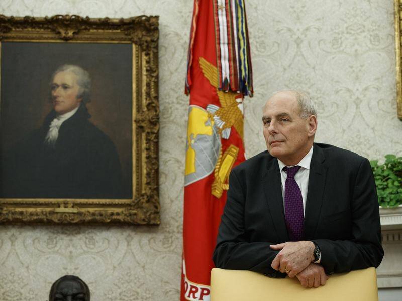 Chief of staff John Kelly leaves in two weeks but President Donald Trump hasn't named a replacement.