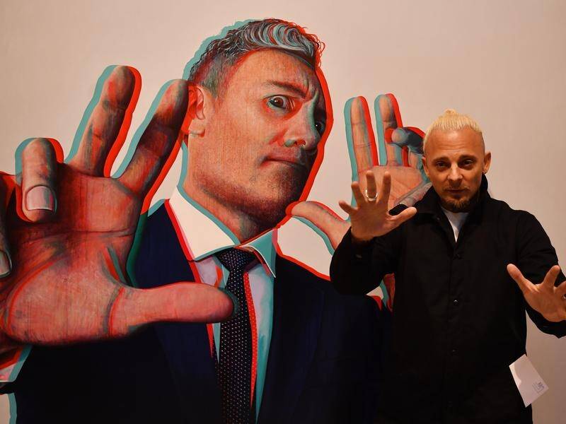 Claus Stangl settled on a 3D-style painting to express Taika Waititi's playfulness, wit and charm.
