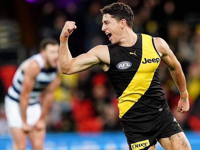 Jason Castagna has played in every Richmond game this season and is aiming for a third premiership.