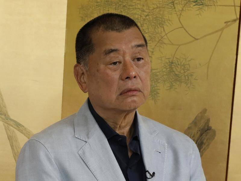 Media tycoon Jimmy Lai is on trial in Hong Kong charged with national security offences. (AP PHOTO)