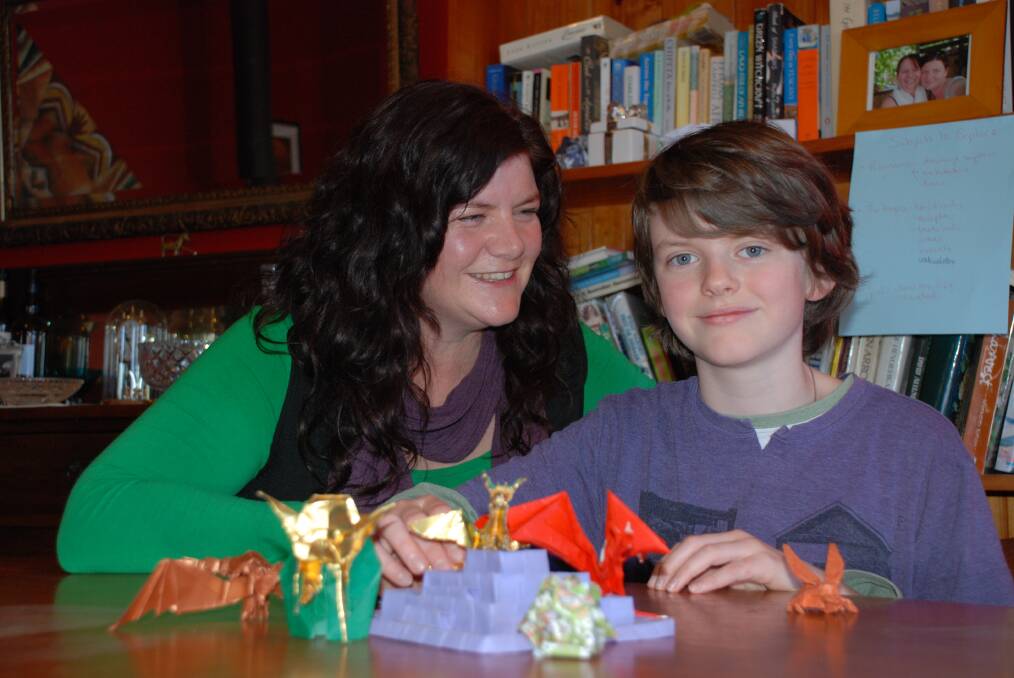 It's been a long and difficult year for Adele Sharman's son Aaron who only recently started treatment for Lyme disease. Aaron is not well enough to attend school so he is home-schooled by his mum and likes to make origami when he has the energy.