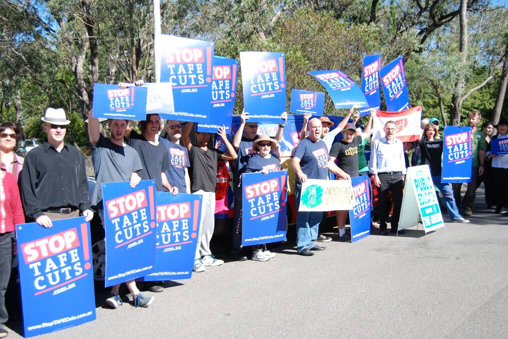 TAFE protests earlier this year.