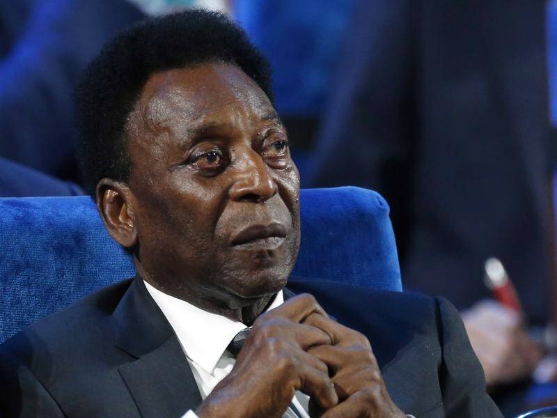 Soccer legend Pele says messages of support keep him "full of energy" as he battles cancer. (AP PHOTO)
