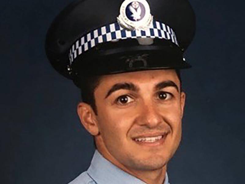 Constable Aaron Vidal was fatally struck by a vehicle while riding his motorbike home from work.