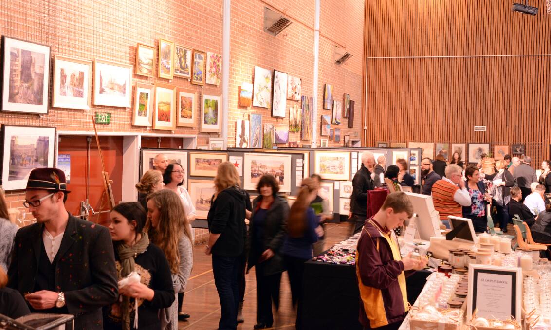 Winmalee High School's hall was packed with people on opening night of Winmalee Artfest.