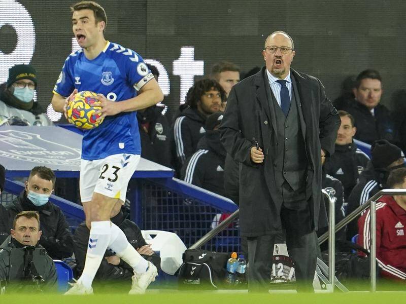 Everton manager Rafael Benitez watched his side beat Arsenal for a first EPL win since September.