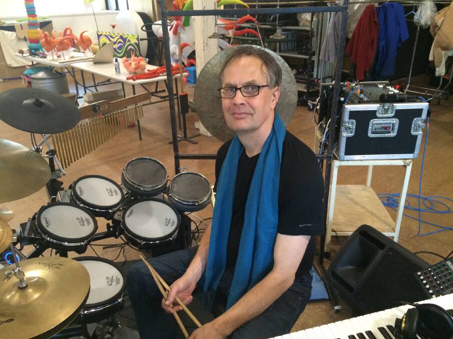 Percussive score: Hazelbrook composer and musician Peter Kennard will perform the production celebrating the highs and lows of artists Brett and Wendy Whiteley's love story.