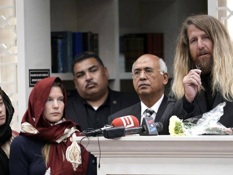 The host family of a Pakistani student killed in a US school shooting shooting speak at her funeral.