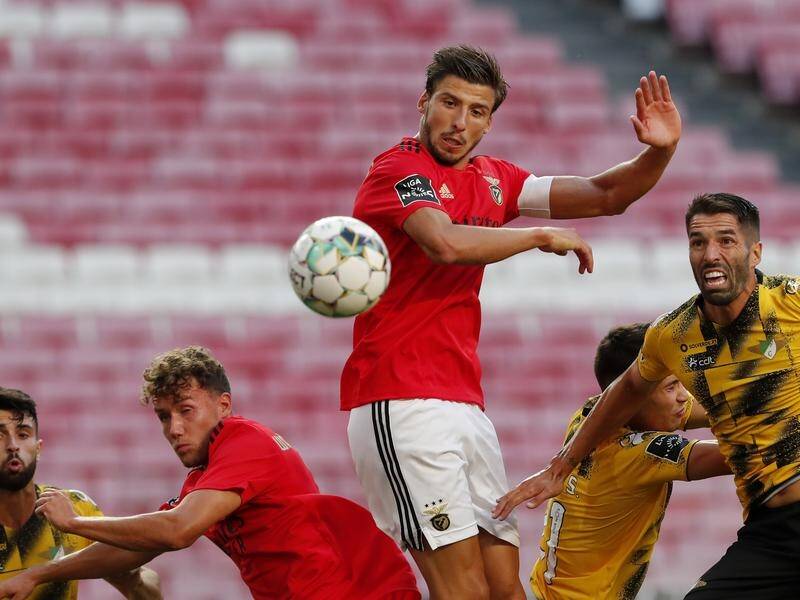Benfica and Portugal central defender Ruben Dias (c) will join Manchester City in the EPL.