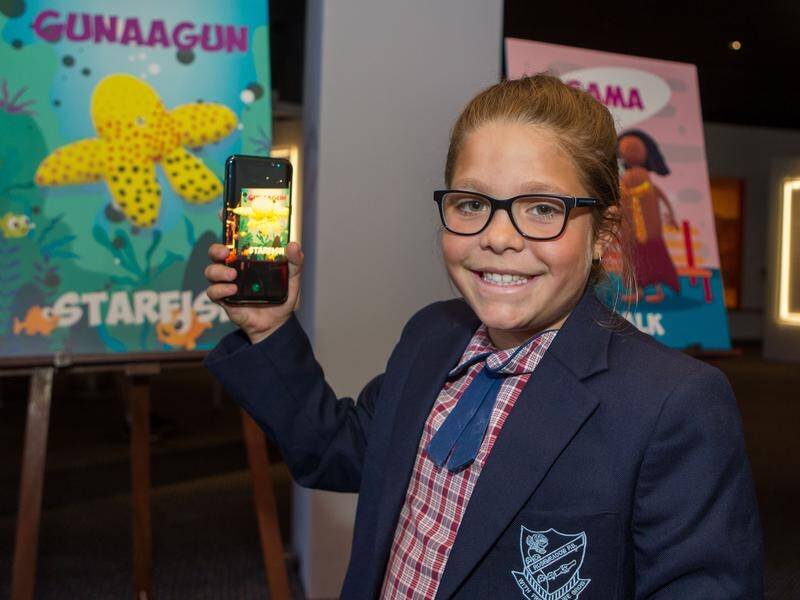 A group of indigenous schoolchildren used various apps including Minecraft to tell Dreamtime tales.