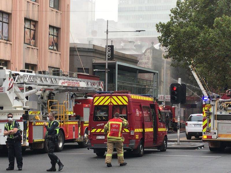 More than 50 firefighters responded to a building fire in Melbourne's city centre.