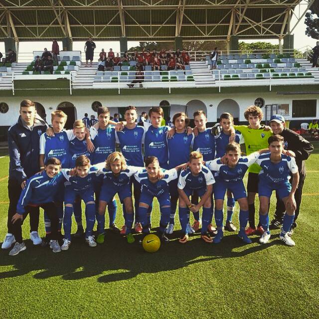 Experience of a lifetime: Jack Hutchings (front, third from right) with his team in Spain.