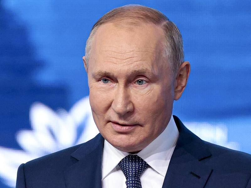 Russian President Vladimir Putin says the West's power is in decline. (AP PHOTO)