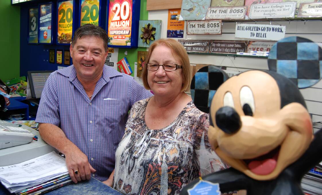 Winmalee Newsagency operators for the last 17 years, Peter and Janet Furnell.