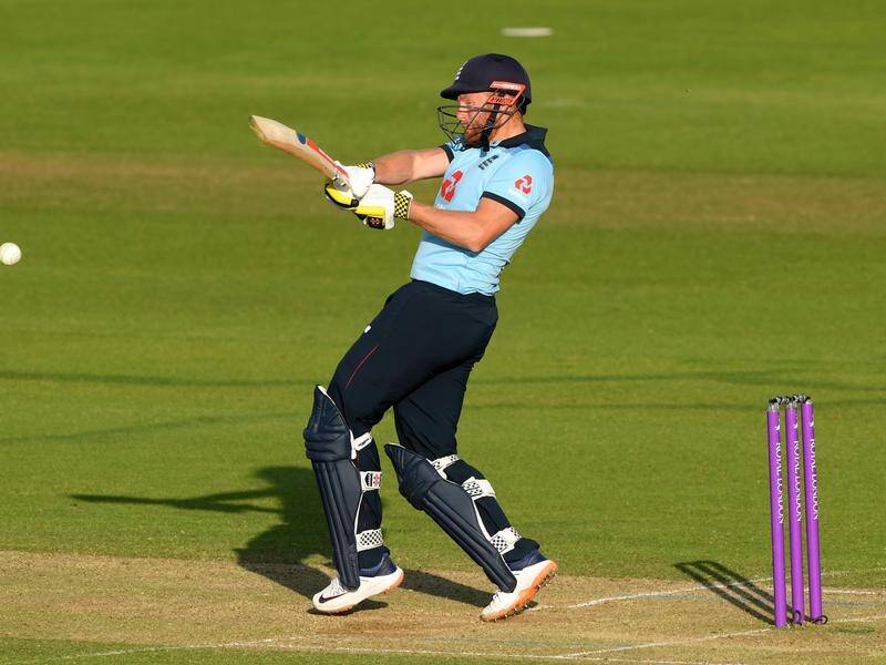 Jonny Bairstow smashed 82 from 41 balls as England beat Ireland by four wickets.