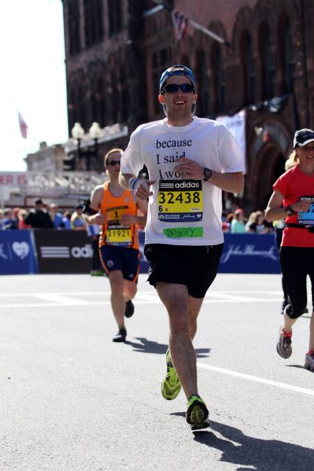 Bobby O’Donnell entered last year’s Boston Marathon where he finished the race “because I said I would”.