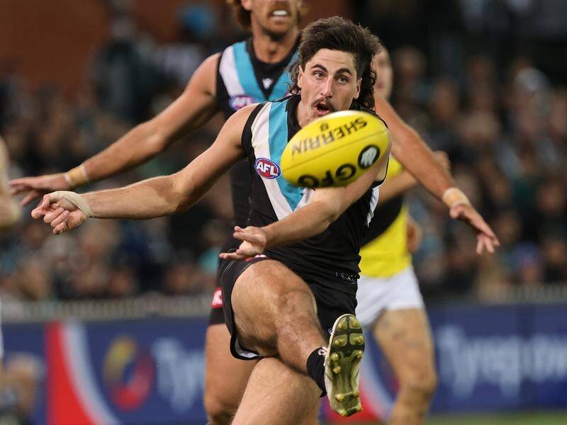 Lachie Jones made quite an impression in his AFL debut with Port Adelaide.