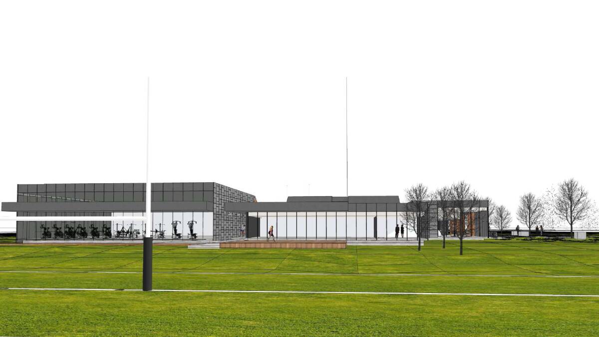 State of the art: The southern academy elevation, including a first-class training field. 