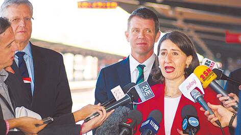 Transport Minister Gladys Berejiklian announcing $2.8 million of funding for 65 new intercity trains at a press conference held at Central station on May 8.