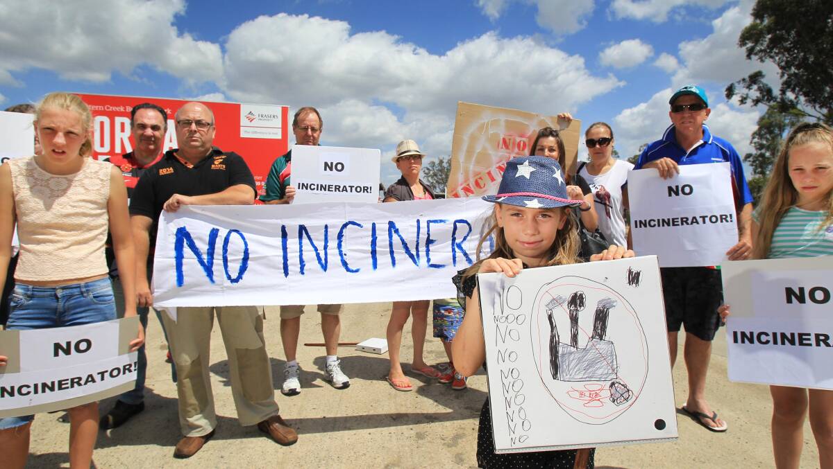 A community protest against an incinerator in western Sydney. Photo by Isabella Lettin
