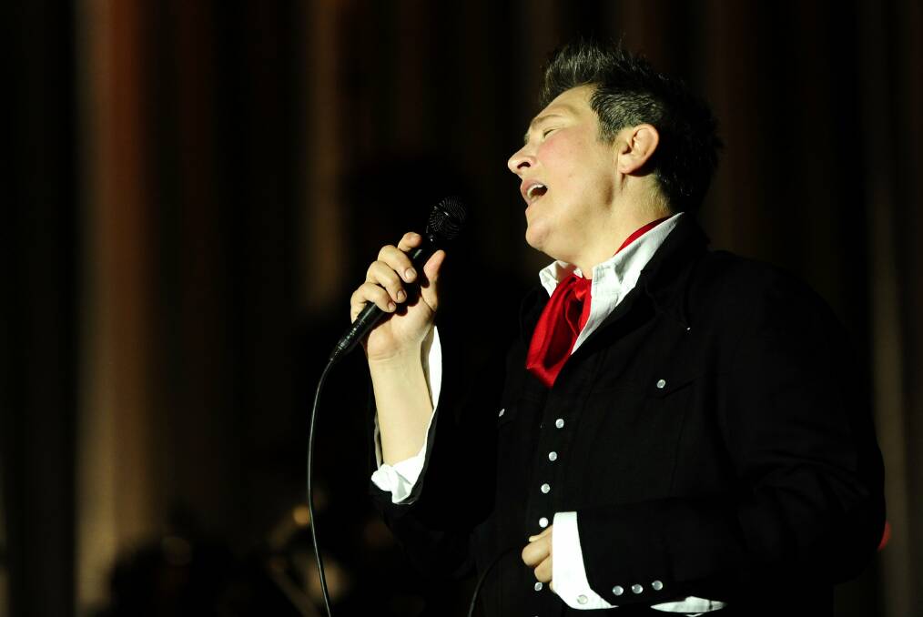 K.D. Lang performing at the AIS Arena in 2011. Picture: Stuart Walmsley