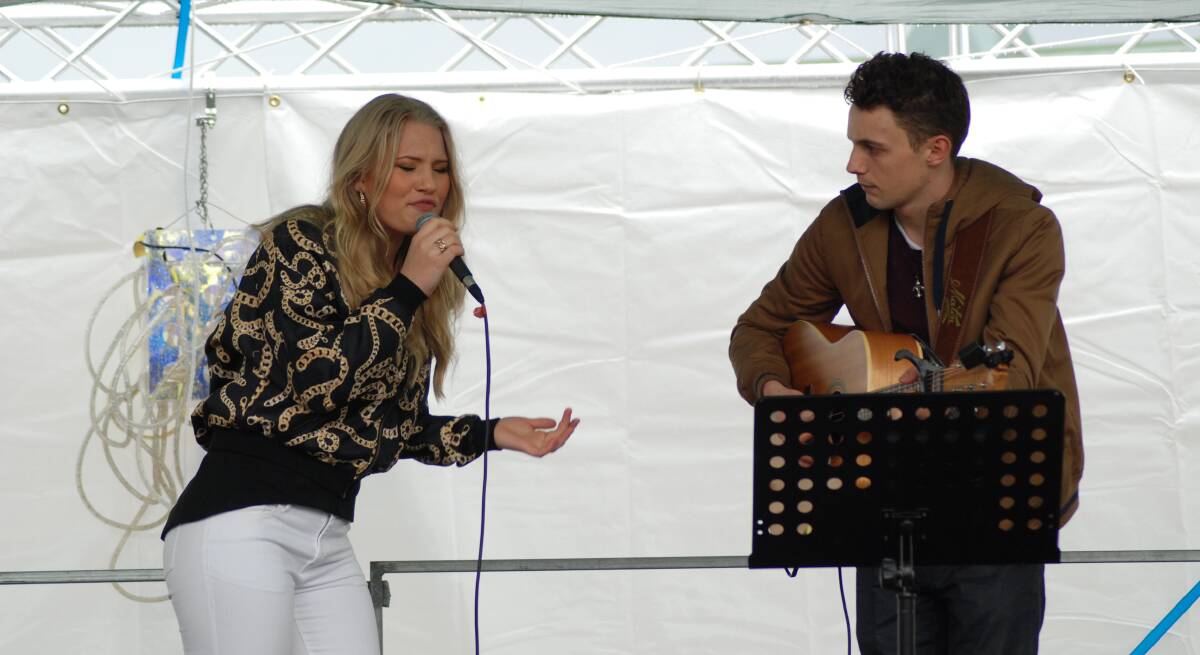 Back home: Anja Nissen performs with Sam Evans at Springtopia.