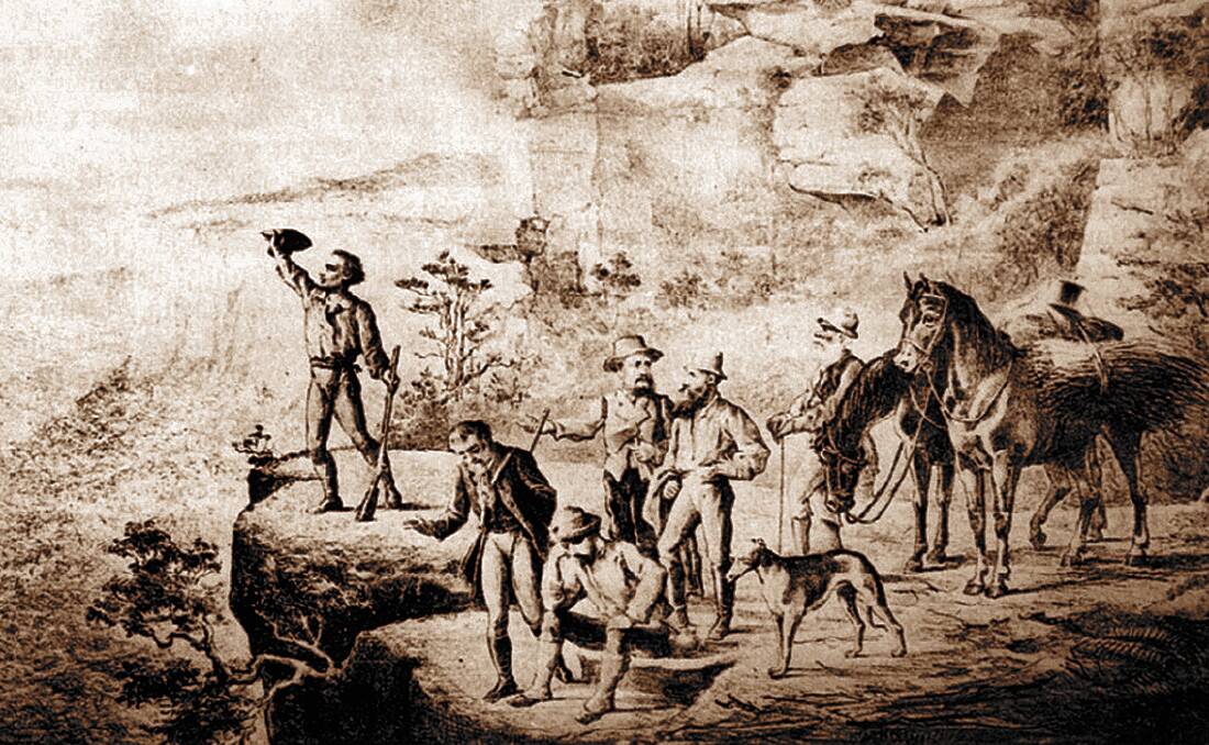 This illustration from the Sydney Mail, December 25, 1880,  is the earliest pictorial representation of the successful 1813 crossing of the Blue Mountains.  The convicts have previously been unnamed but now one has been revealed as Samuel Fairs.